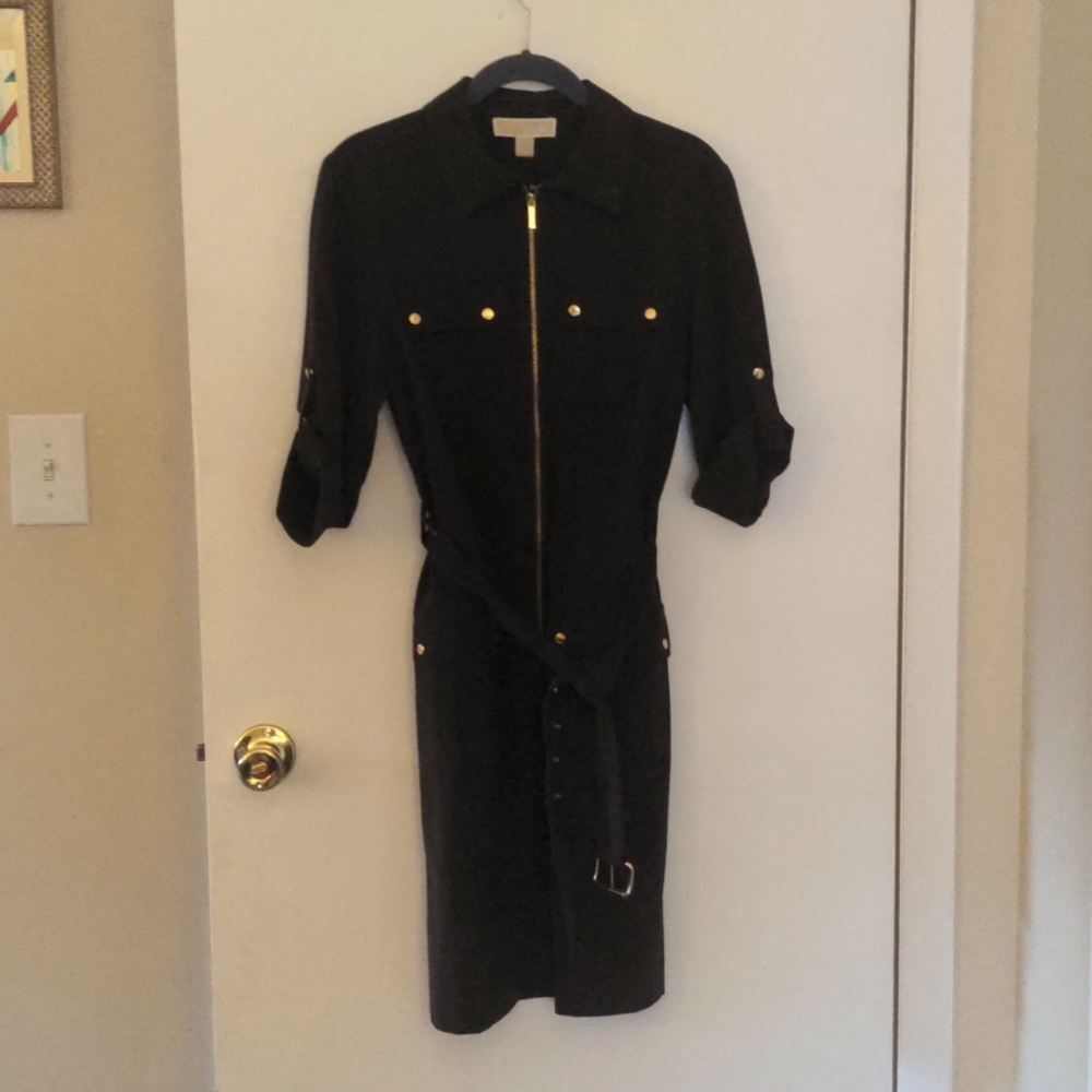 Michael Kors chocolate brown zipper dress. Medium
